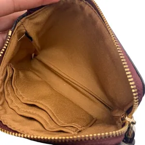 COACH Brown Coated Canvas Wristlet thumbnail 6