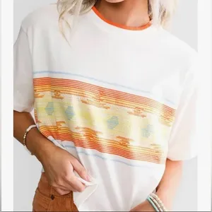 BILLABONG X WRANGLER Women’s Border Line Jaquard Short Sleeve Graphic Tee thumbnail 3