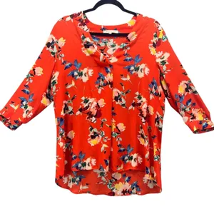 Rose‎ And Olive Boho Blouse Red Large thumbnail 1
