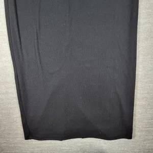 DAZY Shein Ribbed Maxi Dress Small Black Racerback Sleeveless Back Slit Bodycon thumbnail 7