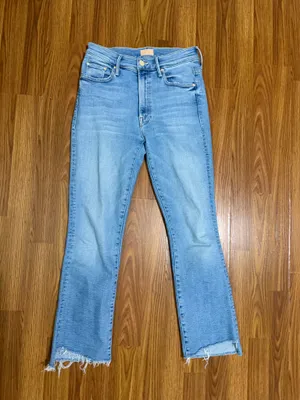 Mother The Insider Crop Step Fray Limited Edition High Rise Jeans Size 26. thumbnail 2