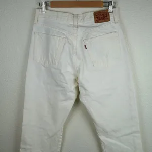 Levis 501 Distressed White High-Rise Jeans Size‎ W28 L30 Vintage Inspired thumbnail 7