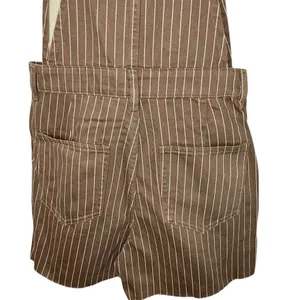 NWT WEWOREWHAT Denim Shortalls‎ in Brown Pinstripe, XXS. ($99) thumbnail 6
