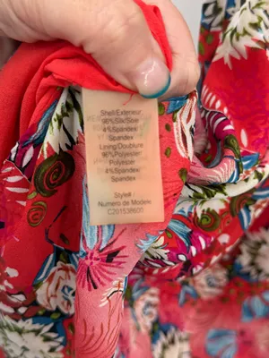 ALICE‎ + OLIVIA Matilda Red Silk Floral Cinch Waist Blouson Mini Dress Small thumbnail 4