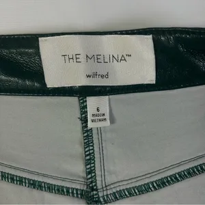 Aritzia Wilfred The Melina Faux Leather Pants in Aventurine Green Women's Size 6 thumbnail 11
