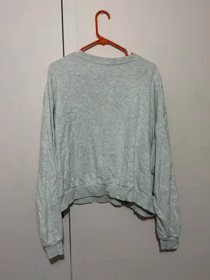 H&M Light Gray Meadow Hills Graphic Sweatshirt with Navy & Pink Print thumbnail 3