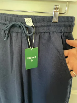 Halara Casual Navy Blue Pull On Pant Medium Tall Drawstring thumbnail 4