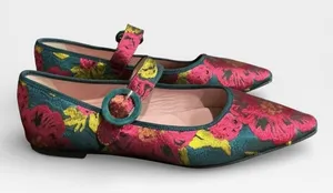 Pretty Ballerinas‎ Tyra Jacquard Mary Jane Ballet Flats Menorca 37.5 / 7 thumbnail 1