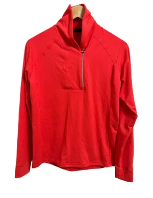 Ralph Lauren Polo Golf 1/3 zip up Coral pullover‎ size Medium thumbnail 1
