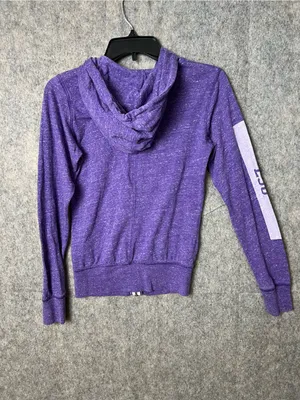 Nike Womans‎ XS LSU Purple Zip-Up Hoodie with Tiger Logo lightweight thumbnail 7