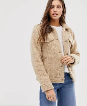 Hollister Teddy Bear Sherpa Trucker Jacket thumbnail 2