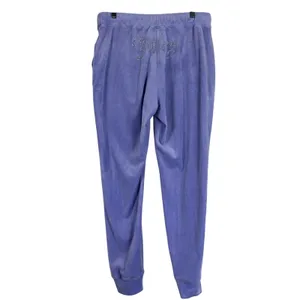 Juicy Couture Forever 21 Velour Rhinestone Logo Joggers Purple Y2K Bling Size L thumbnail 5