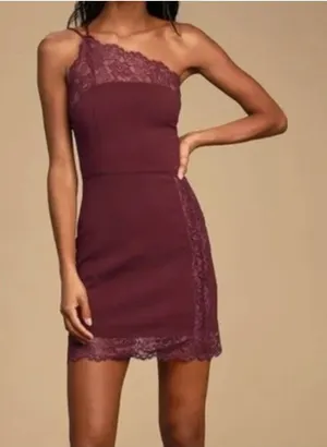 Free People Premonitions Bodycon Slip Dress Vetiver Bloom Purple Lace Boho‎ NWT thumbnail 1