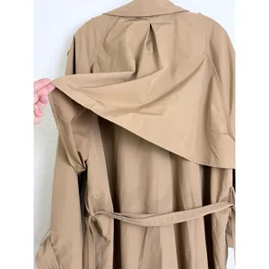 Abercrombie & Fitch Tan Trench Coat Water Resistant Belted XL thumbnail 8