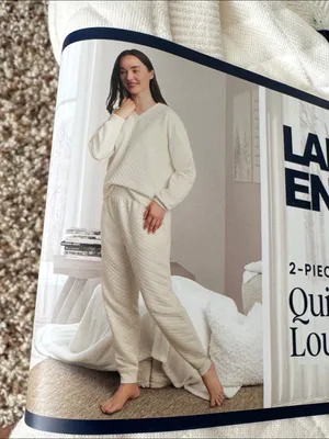 Lands’ end 2 piece quilted lounge set new thumbnail 2