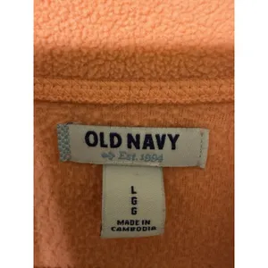 Old Navy‎ Womens Jacket Fleece Pullover Navy Collar 1/4 Zip L thumbnail 3