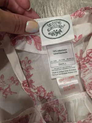 Laura Ashley NWT Floral White & Pink Sleeveless Cotton Dress With Ruffle small thumbnail 6