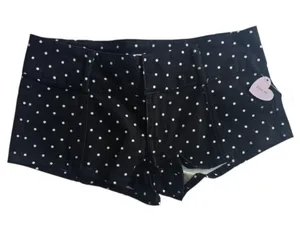 Polka Dot Black White Waistband With Belt Loops Low Rise shorts Women Size M thumbnail 1