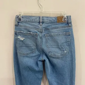 American Eagle Jeans Blue 90's‎ Low Rise Skinny Kick Distressed Sz 00 thumbnail 6