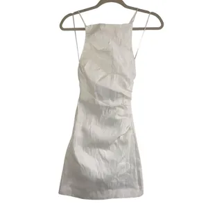 ✨Zara Draped Linen White Sz XS Dress✨ thumbnail 9