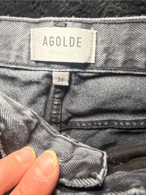 Agolde 90’s Pinch Organic Cotton High Rise Ribcage Black Wash Straight Jean 24 thumbnail 5