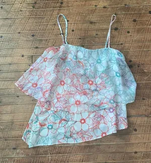Maeve Anthropologie artsy flowy strappy S tank top thumbnail 1