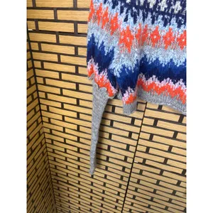 Free People‎ Home For The Holidays Gray Fair Aisle Sweater Size XS thumbnail 6