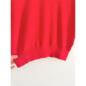 Madewell | NWT 100% Cashmere Relaxed Sweater Tee Ruby Red | Sz XXS thumbnail 4