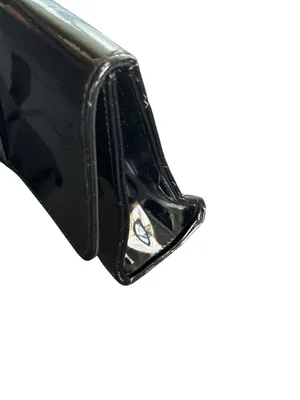 Dior Beaute Black Patent Leather Cosmetic Pouch Parfum Clutch thumbnail 3