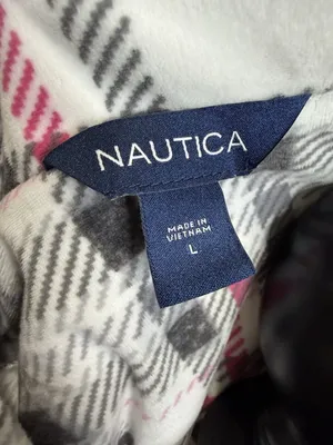Nautica Pajama Set Plaid Flannel Long Sleeve Button Up Shirt Pant Sz L 14-16 thumbnail 11