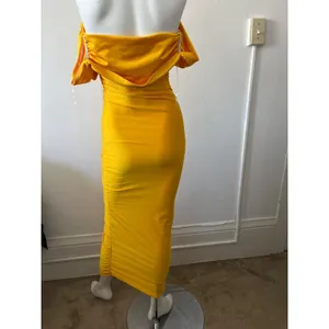 90s Y2k Womens Off the shoulder dress S bodycon homecoming formal gala event thumbnail 2