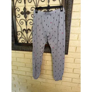 PJ Salvage Pajama Set Sz S Gray Pink Lightning Bolt Joggers Tank Pajamas Sleep thumbnail 8