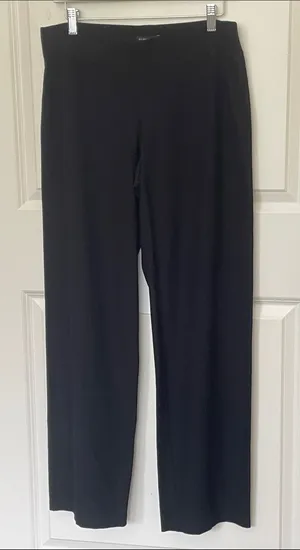 Eileen Fisher Black Pull On Pants Medium Slacks Business Casual thumbnail 1