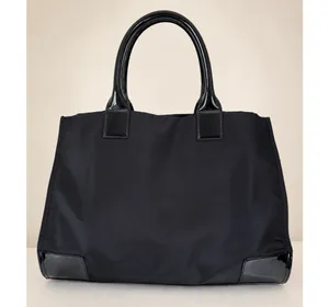 Tory Burch Ella Black Nylon Tote thumbnail 18