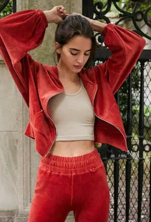 Zip-Up Cropped Jacket thumbnail 1