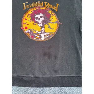 Grateful Dead Sweatshirt Black Skeleton Skull Roses Pullover VTG Y2K Size Medium thumbnail 3