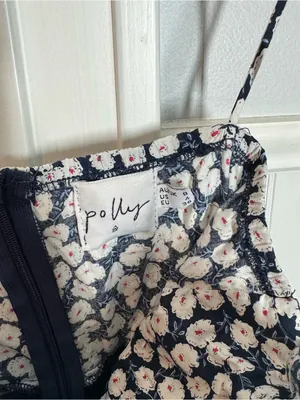 Oh Polly Princess Polly Rowi mini dress blue white‎ ditsy floral print with tie straps 4 thumbnail 3