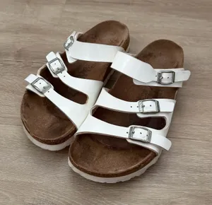 Birkenstock Birki’s Florida Birko-Flor sandals in white thumbnail 1