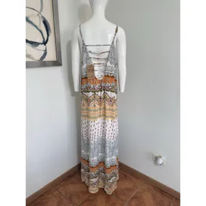 Riviera Sun Women's Maxi Dress Spaghetti Strap Sundress Summer Boho Beach NWT 2X thumbnail 7