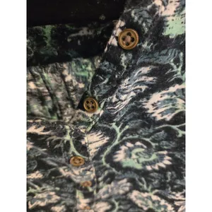 ​Lucky Brand Small Floral Paisley Henley 3/4 Sleeve Women Blue Cotton Knit Top thumbnail 5