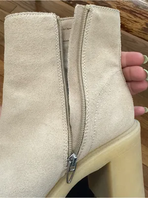 Dolce Vita BOOTIES Dune Suede SIZE 8 Platform Heel 3.5" Zipper on Side thumbnail 7