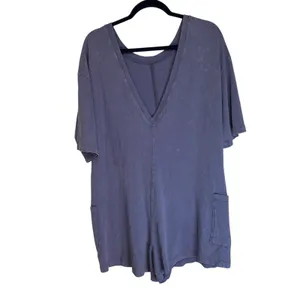 Double Zero Mystical Medium Romper Blue‎ Purple Cotton V-Neck Pocket DZ25C080 thumbnail 8