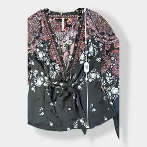 Free People Run Free Top in Black night combo‎ size S thumbnail 3