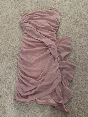 American Threads Carissa Strapless Shimmer Drape Bodycon Mini Dress thumbnail 4