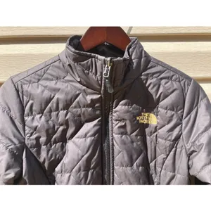 Women's The North Face Quilted‎ Lightweight Puffer Small Black Gold thumbnail 2