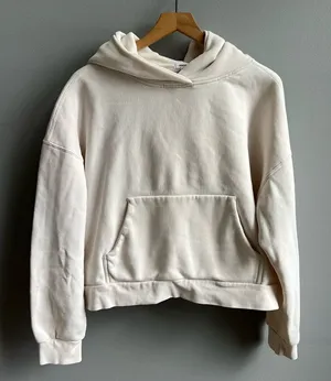 Garage UltraFleece Hoodie Off White Cream Women's Pullover Size L/XL Sweatshirt thumbnail 1