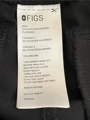 Figs Alva high waisted tapered pants black size XXL/T thumbnail 5