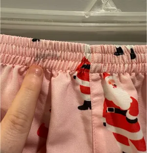 Mud Pie Christmas Holiday Santa Claus Piped Pajama Shorts thumbnail 10