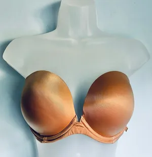 Victoria's Secret Strapless Multiway Bra Beige Push Up Padded Transitional 36D thumbnail 1