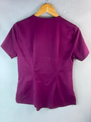 Helping Hands M Berry V-Neck Scrub Top & Pant Set - HH Works thumbnail 3